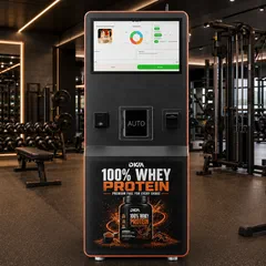 Protein shake vending machine front view
